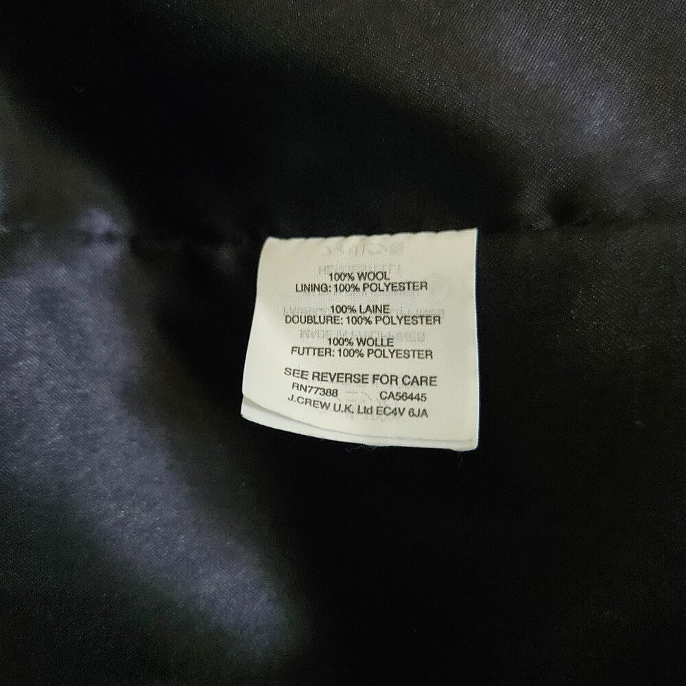J. Crew Regent Wool Coat SZ 14 Blue - Picture 9 of 12